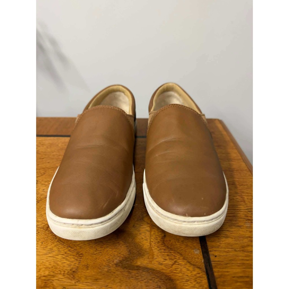 UGG Jass Chestnut Leather Slip On Sneakers Womens 8 Brown Low Top Shoes 1102292 - Picture 2 of 9